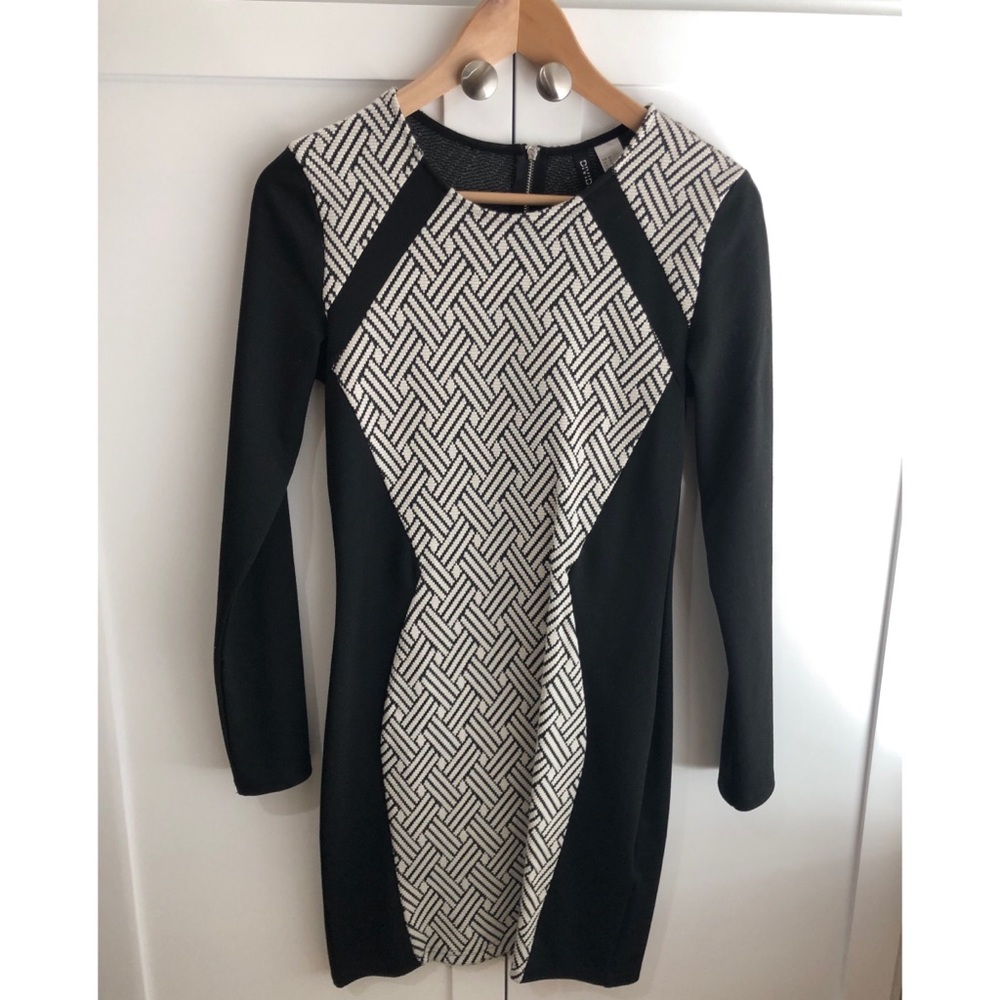 Bodycon dress - black and gray